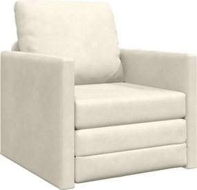 vidaXL Κρεβάτι καναπές 60cm Κρεμ Βελούδο