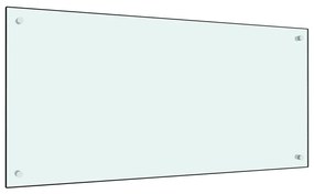 Πλάτη Κουζίνας Λευκή 100 x 50 εκ. από Ψημένο Γυαλί