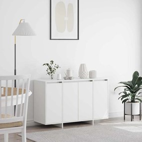 vidaXL Λευκό Πλαϊνό Γραφείο Λευκό Επεξεργασμένο ξύλο 120 x 41 x 75 εκ.