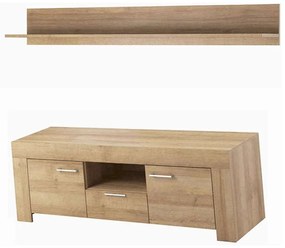 Έπιπλο Τηλεόρασης 36116-SKN-TV 155x50x47cm Natural Μοριοσανίδα