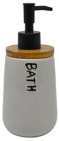 Ντισπένσερ BATH Με Μπαμπού Γκρι Κεραμικό 8.5x8.5x17cm ANKOR
