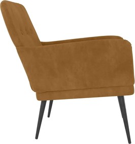 vidaXL Πολυθρόνα Καφέ 62 x 79x 79 εκ. Βελούδινη