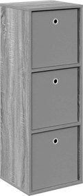 vidaXL Πλαϊνό γραφείο Γκρι Sonoma 35 x 32 x 99,5 εκ