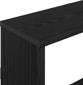 vidaXL Ράφι Τοίχου Μαύρη Δρυς 122 x 18 x 60 εκ. Επεξεργασμένο Ξύλο