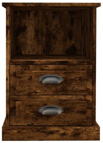 vidaXL Κομοδίνα 2 τεμ. Καπνιστή Δρυς 43x36x60 εκ.