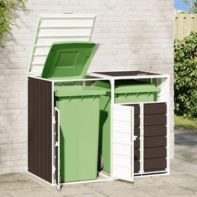 vidaXL Πλαίσιο Κάδων Απορριμμάτων Διπλό Κάδοι 144x81x113 εκ. Ατσάλι