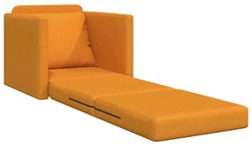 vidaXL Καναπέ-Κρεβάτι Δαπέδου Σκούρο κίτρινο 74 x 77 x 81 εκ. ύφασμα