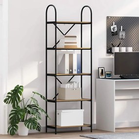 vidaXL Ράφι Βιβλίων 5 επιπέδων 60 x 30 x 183 εκ Επεξεργασμένο ξύλο