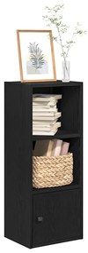 vidaXL Βιβλιοθήκη Μαύρη Δρυς 31x24x77 cm Κατασκευασμένο ξύλο