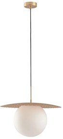 Φωτιστικό Οροφής Chaplin I-CHAPLIN-S30 ORO 1xG9 Led Φ30cm 159,8cm Gold Luce Ambiente Design Metal, Glass