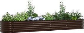 vidaXL Ανεβασμένο Κρεβάτι Καφέ 400 x 80 x 44 cm Ατσάλι