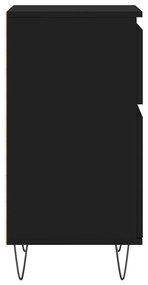 Συρταριέρα Μαύρη 40 x 35 x 70 εκ. από Επεξεργασμένο Ξύλο - Μαύρο