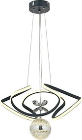 Stewehome Drone LED κρεμαστό φωτιστικό ανθρακί 40x40x70 cm