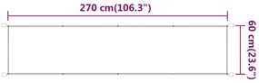 vidaXL Τέντα Κάθετη Λευκή 60 x 270 εκ. από Ύφασμα Oxford