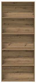 vidaXL Βιβλιοθήκη Αρτισιανή Δρυς 80x30x189 εκ. από Επεξ. Ξύλο