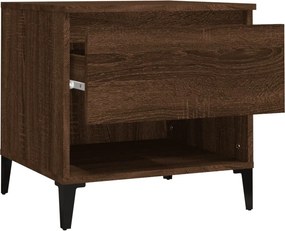 vidaXL Βοηθητικό Τραπέζι Καφέ Δρυς 50x46x50 εκ. Επεξεργασμένο Ξύλο