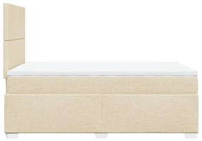 ΚΡΕΒΑΤΙ BOXSPRING ΜΕ ΣΤΡΩΜΑ ΚΡΕΜ 120X190 ΕΚ. ΥΦΑΣΜΑΤΙΝΟ 3292725