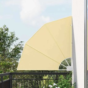 vidaXL Αδιάφανο σκίαστρο μπαλκονιού Άμμος 115 x 115 εκ ύφασμα