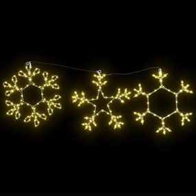 vidaXL Χριστουγεννιάτικο Χιόνι 252 LED Θερμό λευκό 44,5 x 38 εκ PVC