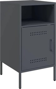vidaXL Κομοδίνο Ανθρακί 36x39x68 εκ. από Χάλυβα