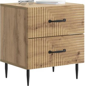vidaXL Κομοδίνο 2 τεμ. Artisan Δρυς 43 x 34,5 x 47,5 εκ