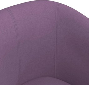 vidaXL Πολυθρόνα Μπάρελ Μοβ Υφασμάτινη με Υποπόδιο