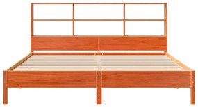vidaXL Κρεβάτι Βιβλιοθήκη Χωρίς Στρώμα 180x200 εκ Μασίφ Ξύλο Πεύκου