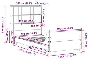 ΣΚΕΛΕΤΟΣ ΚΡΕΒΑΤΙΟΥ ΧΩΡΙΣ ΣΤΡΩΜΑ ΛΕΥΚΟ 100X200 ΕΚ. ΜΑΣΙΦ ΠΕΥΚΟ 3323696