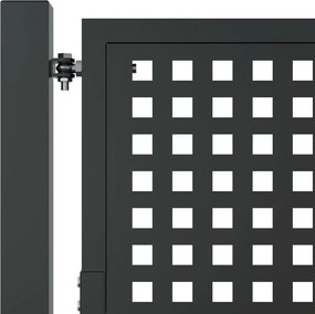 vidaXL Πόρτα Κήπου Ανθρακί 100x150 εκ. Ατσάλι