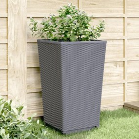 vidaXL Ζαρντινιέρες Κήπου 2 τεμ. Μπλε Γκρι 32,5x32,5x57 εκ. Πολυπροπυλένιο