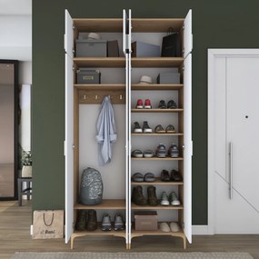 Έπιπλο Εισόδου Καρυδί / Λευκό CUGON 120x37.5x240