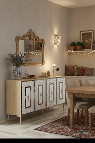 Stewehome πολυλειτουργική κονσόλα ντουλάπι για καφέ και βάση τηλεόρασης 150x32x75 cm