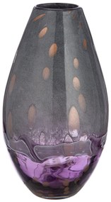 Glasart Βάζο Bulbous "Feeling" Γυάλινο Γκρι Violet PU H. 33 cm D. 18 cm-05161114