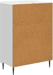 vidaXL Πλαϊνό γραφείο Γυαλιστερό Λευκό 66 x 34,5 x 91,5 εκ