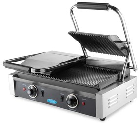 Contact Grill - Grooved - Double Grill Plate - 2 x 22cm