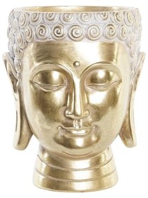 Γλάστρα DKD Home Decor 17,5 x 17,5 x 21 cm Χρυσό Βούδας Ρητίνη