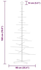 vidaXL Χριστουγεννιάτικο Δέντρο Μαύρο 180 εκ. Μέταλλο με Ξύλινη Βάση