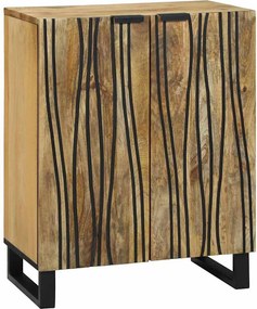 vidaXL Πλαϊνό γραφείο Φυσικό 60 x 33 x 75 cm Στερεό ξύλο μάνγκο
