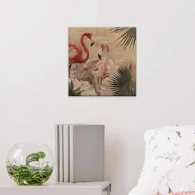Tropical Flamingos πίνακας διακόσμησης 29 x 29 x 0,60 εκ (21353) - MDF - 21353