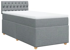 ΚΡΕΒΑΤΙ BOXSPRING ΜΕ ΣΤΡΩΜΑ ΑΝΟΙΧΤΟ ΓΚΡΙ 80X200 ΕΚ. ΥΦΑΣΜΑΤΙΝΟ 3288814