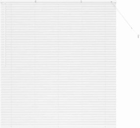 vidaXL Βενετσιάνικες Ρόδες Λευκό 175 x 160 εκ Αλουμίνιο