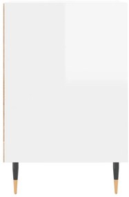 vidaXL Έπιπλο Τηλεόρασης Γυαλ. Λευκό 160x35x55 εκ. Επεξεργασμένο Ξύλο