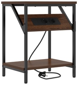 vidaXL Κομοδίνο Καφέ δρυς 38 x 30 x 48 εκ. Επεξεργασμένο ξύλο
