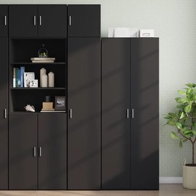 vidaXL Ντουλάπι Αποθήκευσης Στενό Μαύρο 40x42,5x225 εκ. Επεξεργ. Ξύλο
