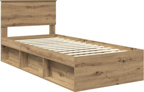 vidaXL Σκελετός Κρεβατιού Artisan Δρυς 90 x 200 cm