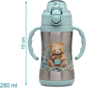 Παγούρι - Θερμός 280ml Με Καλαμάκι Kiokids Little Beer 3807