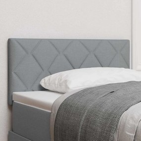 vidaXL LED Προσκέφαλο Σχεδίαση Διαμαντιών Ανοιχτό Γκρι 90 εκ Υφασμάτινο