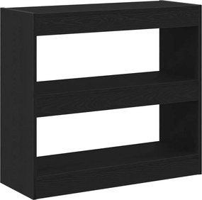 vidaXL Βιβλιοθήκη 2 pcs Μαύρη Οξυά 80 x 30 x 72 εκ Επεξεργασμένο ξύλο