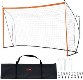 VEVOR 12x6 ft Portable Soccer Goal Kids Soccer Net Carry Bag Backyard Training