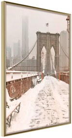 Αφίσα - Winter in New York - 20x30 - Χρυσό - Χωρίς πασπαρτού